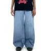 pant-9 (2) Ice blue wide leg denim pants for men with relaxed streetwear fit, stylish and budget friendly jeans from an online clothing store under 1000.