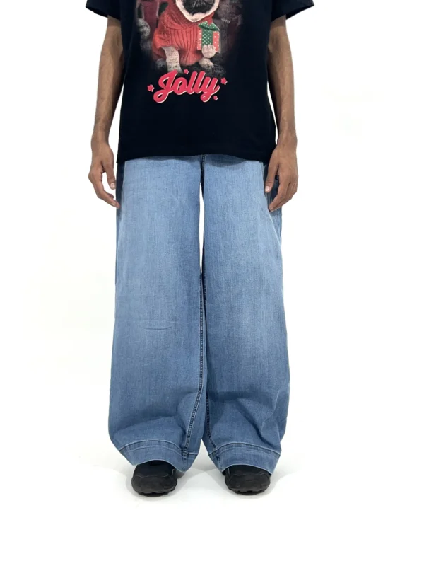 pant-9 (2) Ice blue wide leg denim pants for men with relaxed streetwear fit, stylish and budget friendly jeans from an online clothing store under 1000.